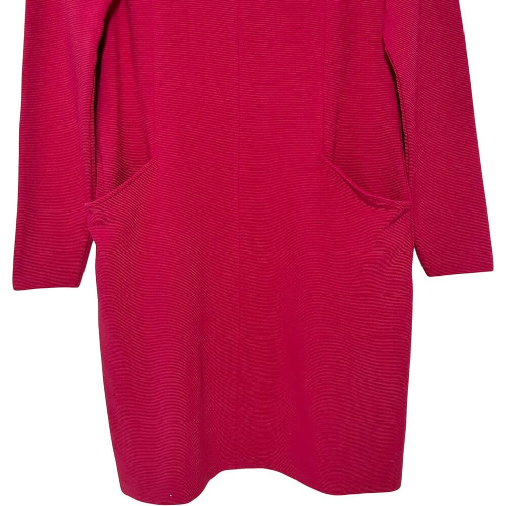 Boden Ellen Ottoman Fuchsia Long Sleeve Stretch Knit Dress (12) - Picture 3 of 10